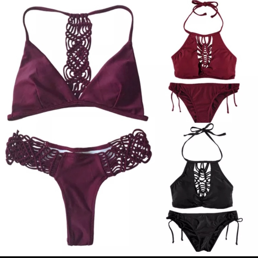 ♡ Kinni Burgundy Bikini - Picture 2 of 6